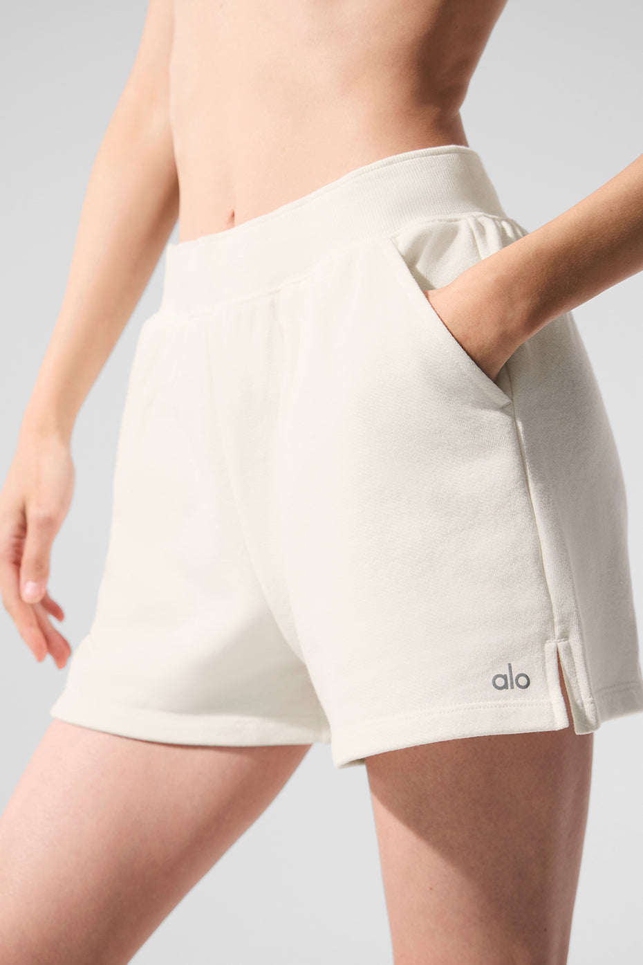 Short en molleton Low Key - Ivoire