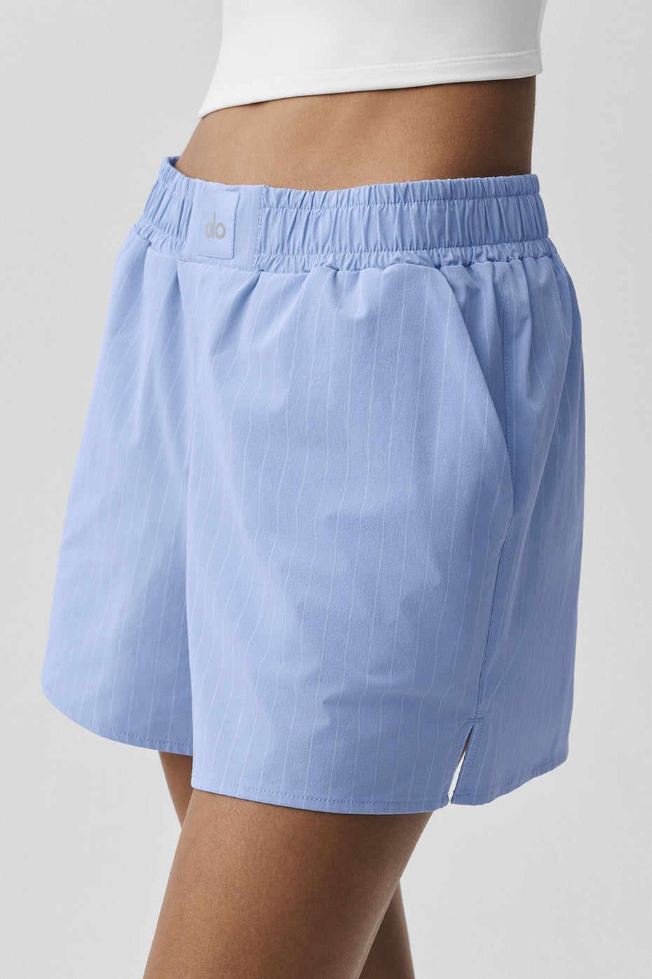 Short façon caleçon Daylight à fines rayures - Bleu Provence clair/Blanc