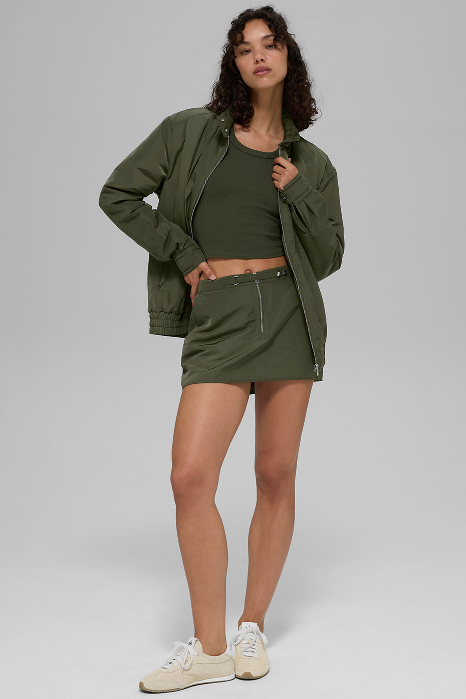 Minijupe Work It - Olive verte