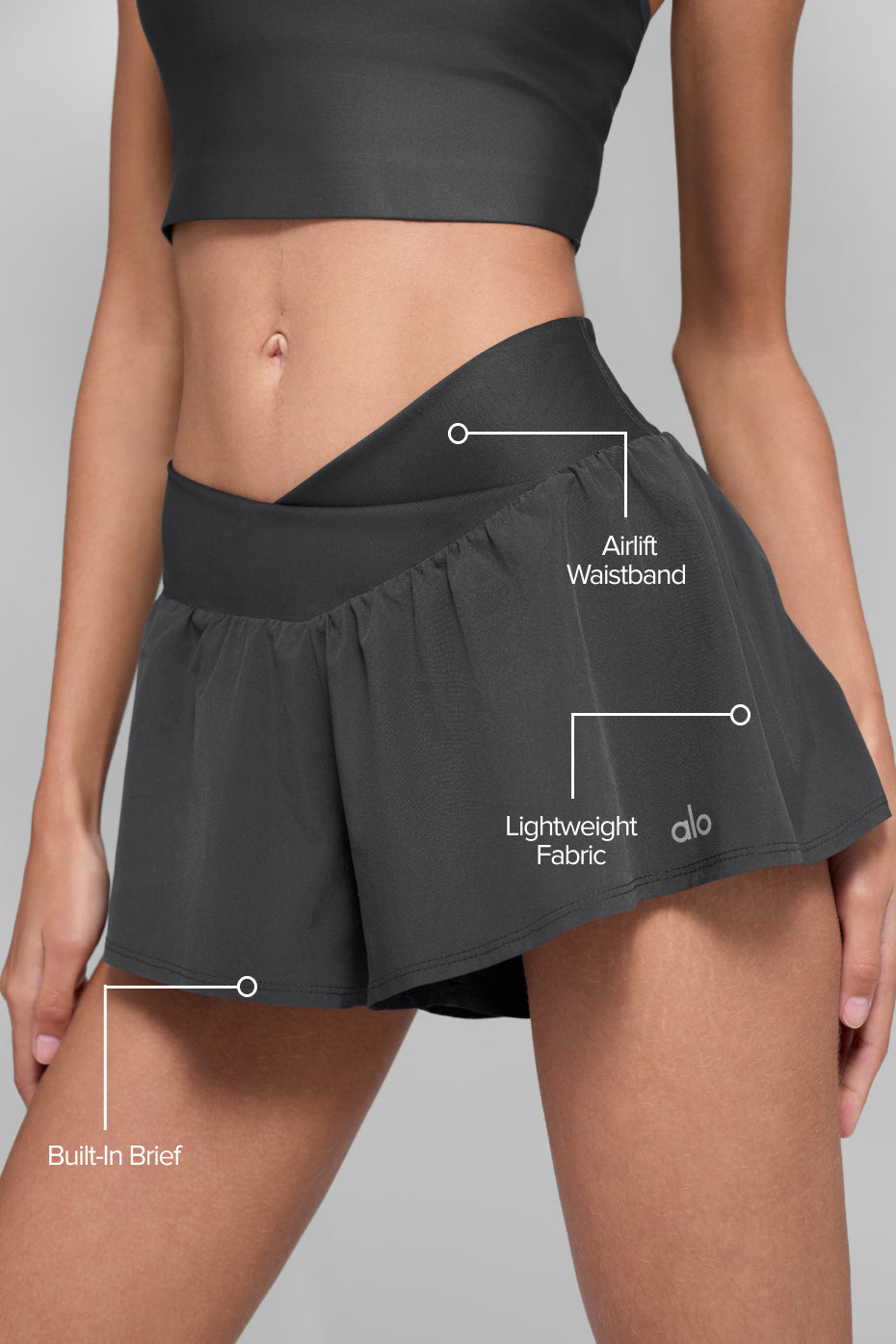Short de course V-Cute - Anthracite
