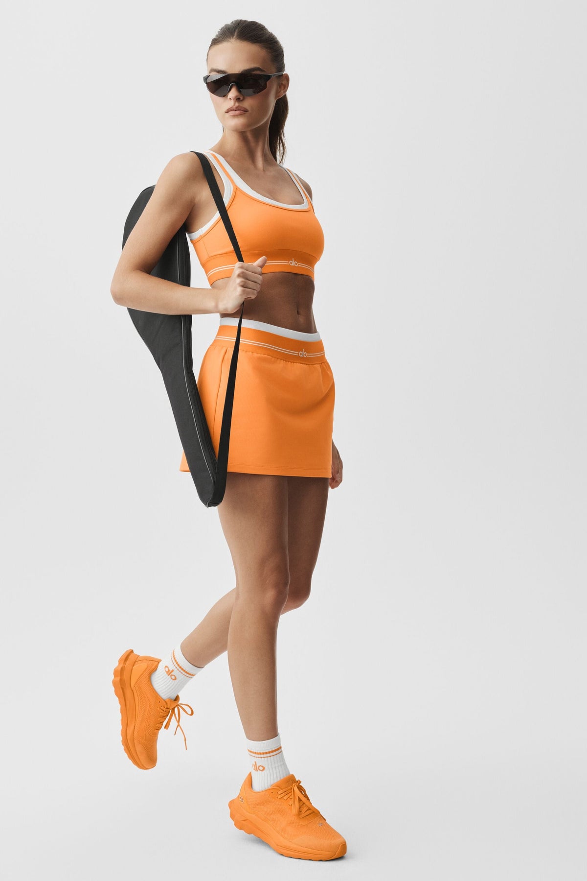 Jupe de tennis Airbrush Better Together - Brise satsuma/Blanc