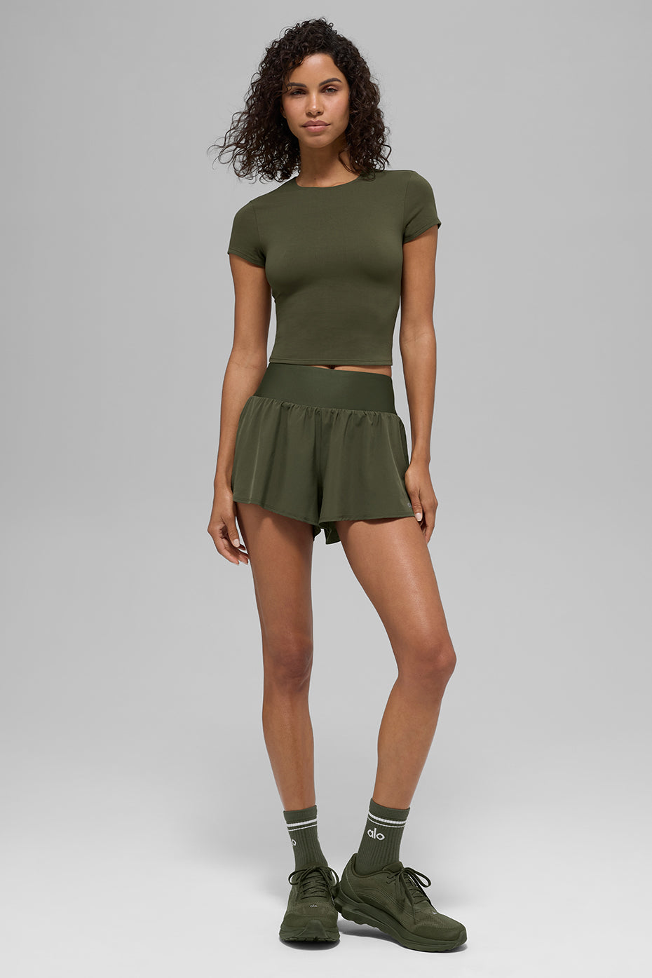 Short de course Victory - Olive verte