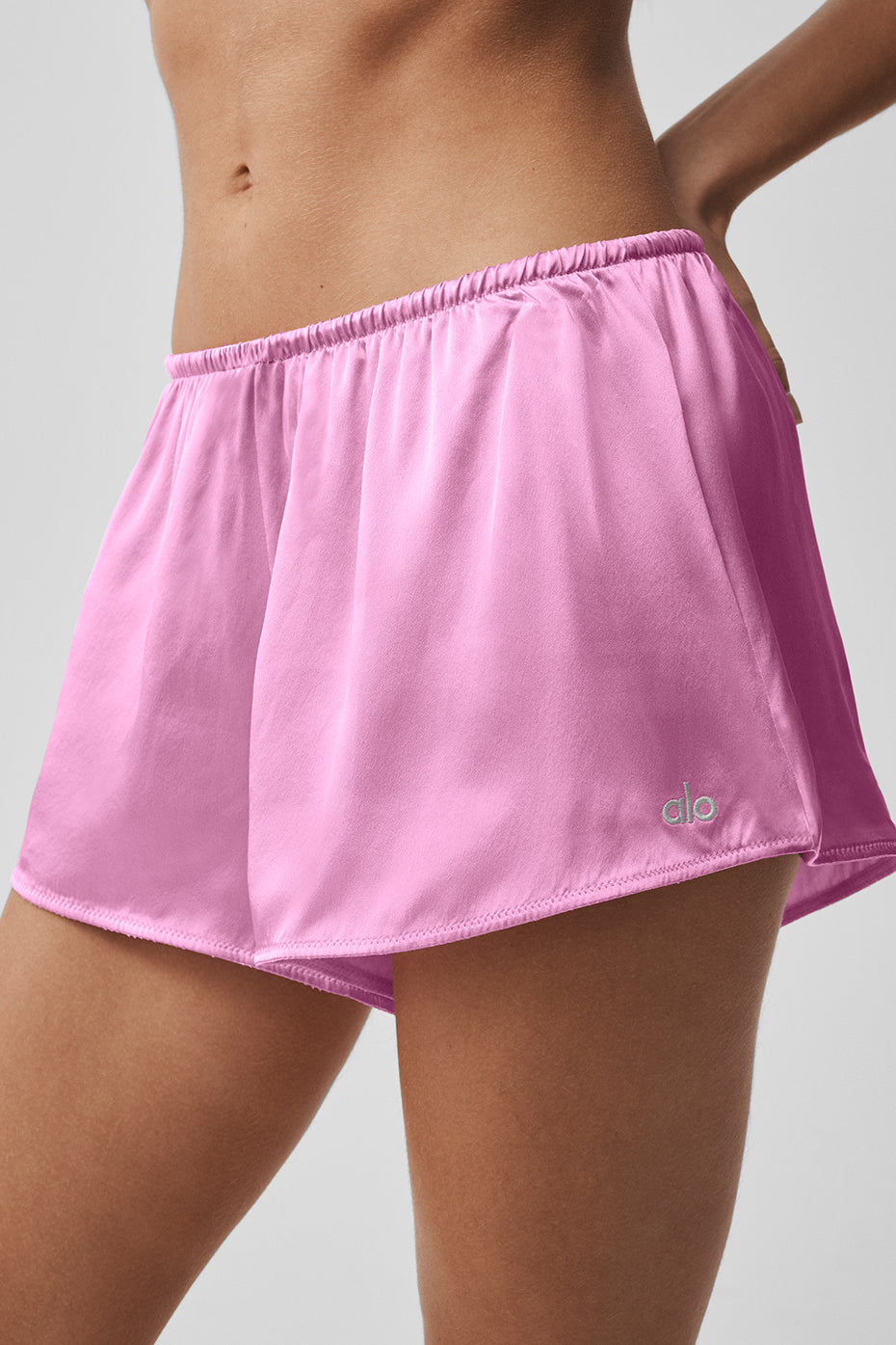 Short Luminous en soie - Rose cœur de bonbon