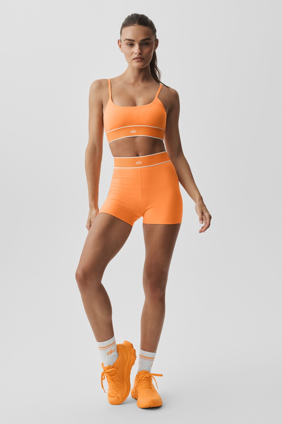 Short taille haute ALO Softsculpt Amp It Up de 3 pouces - Brise satsuma