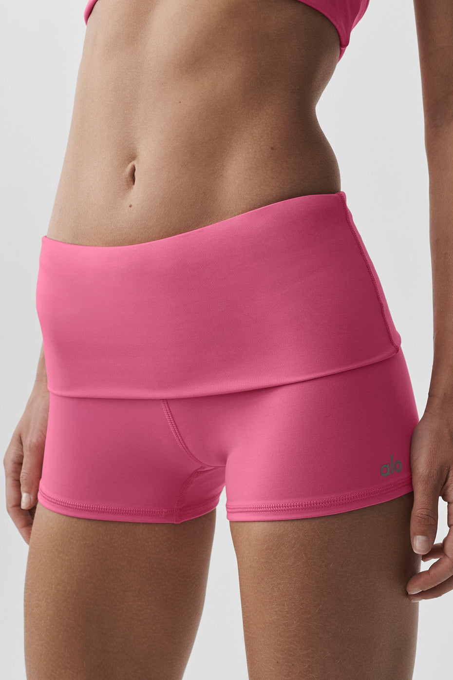 Short taille basse rabattable ALO Softsculpt de 3 pouces - Rose paradis