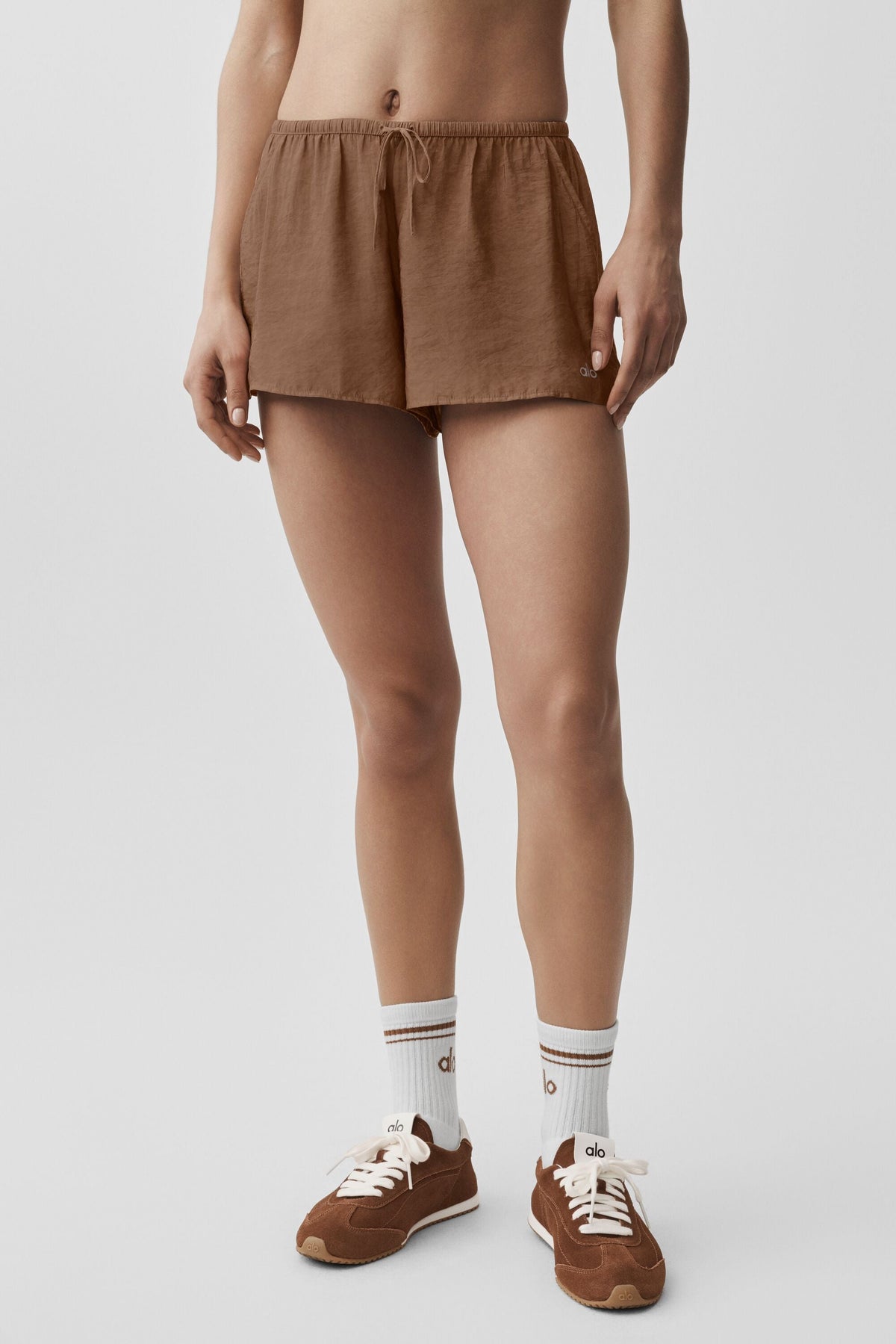 Short taille mi-haute semi-transparent Golden Hour - Brun ensoleillé