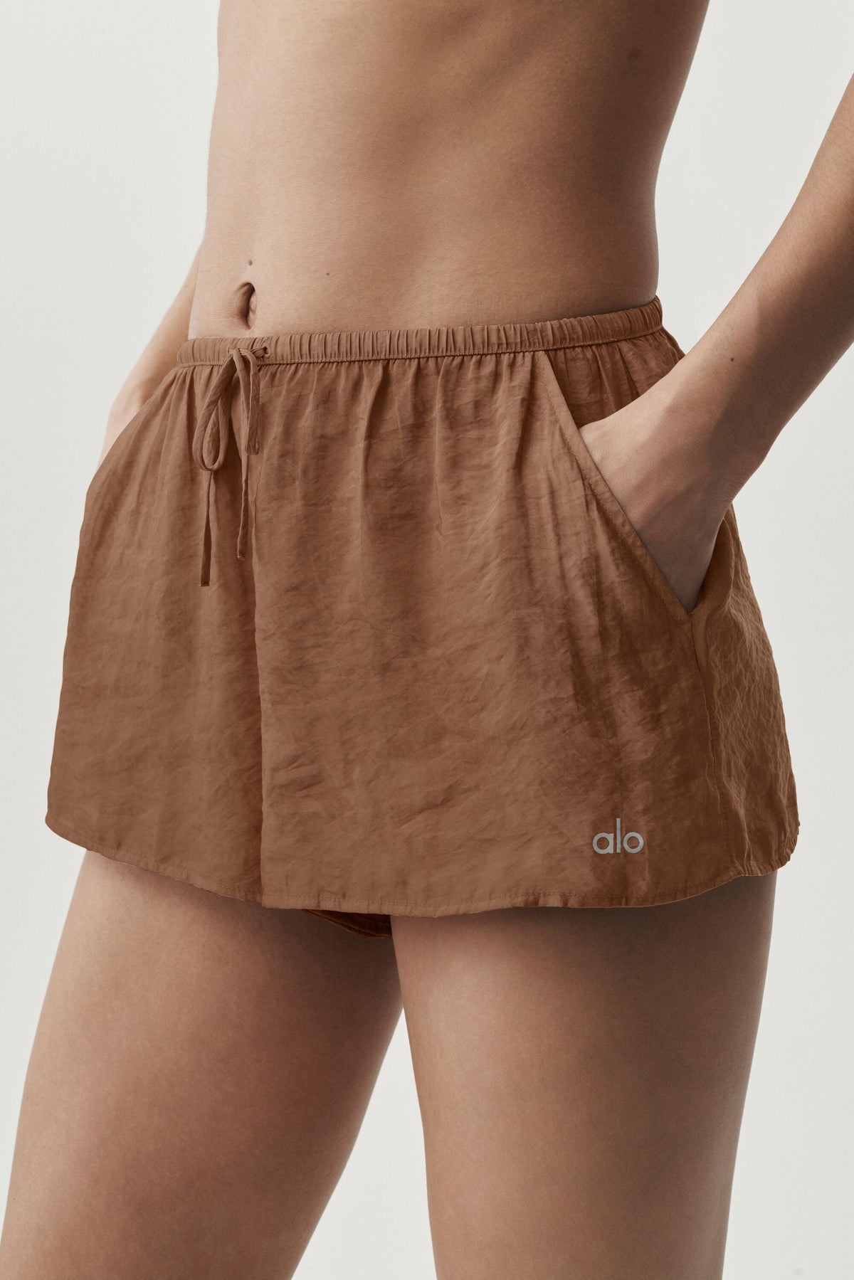 Short taille mi-haute semi-transparent Golden Hour - Brun ensoleillé