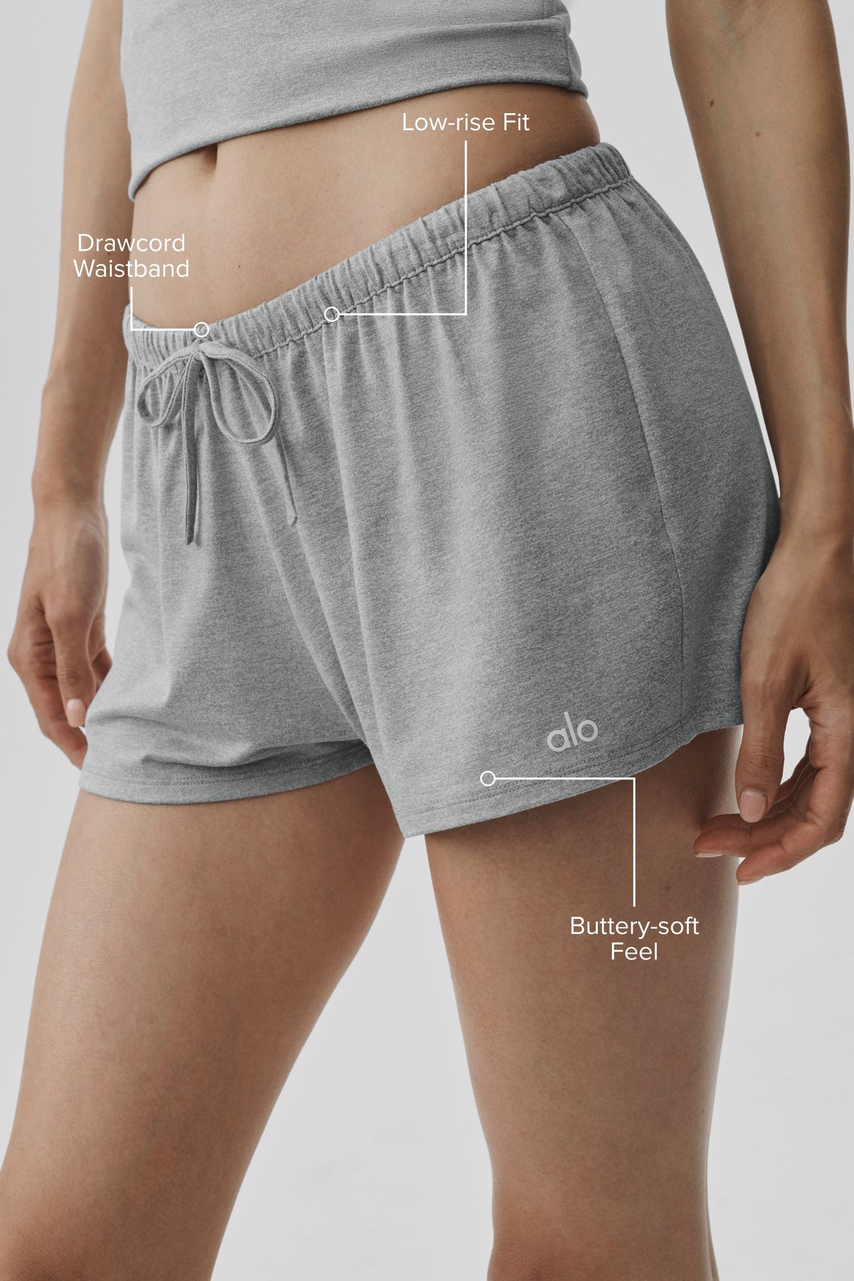 Short taille basse Alosoft Finesse - Chiné sport vintage