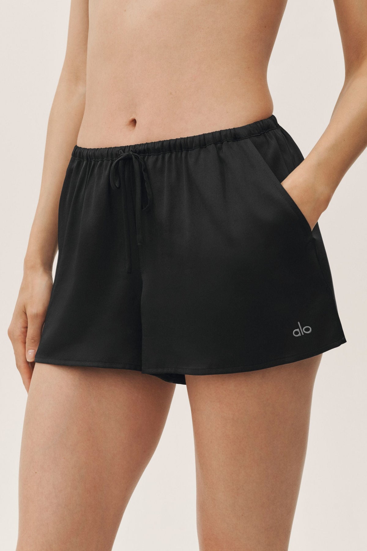Short Radiance en soie mélangée - Noir
