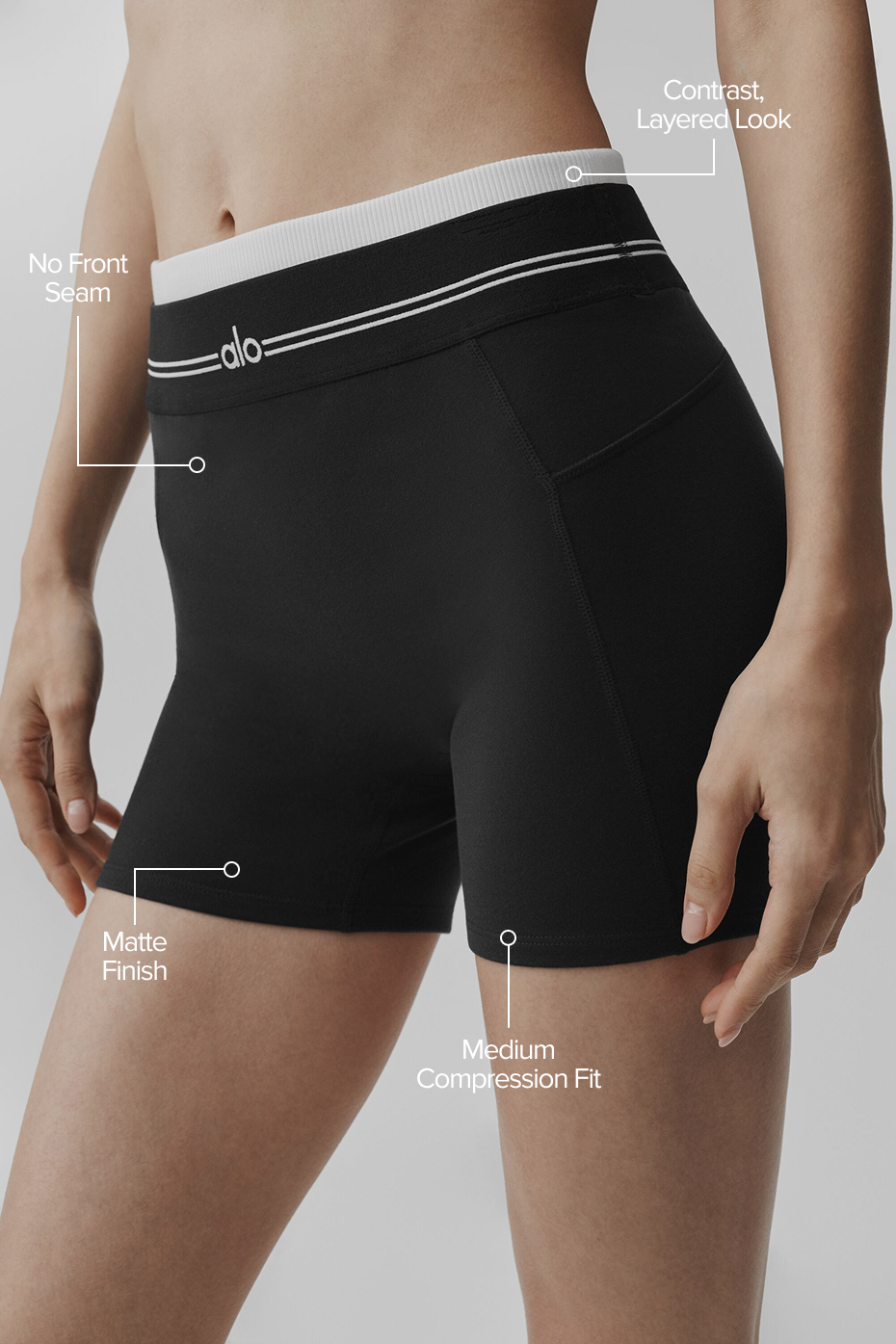 Short taille haute Airbrush Better Together - Noir/Blanc