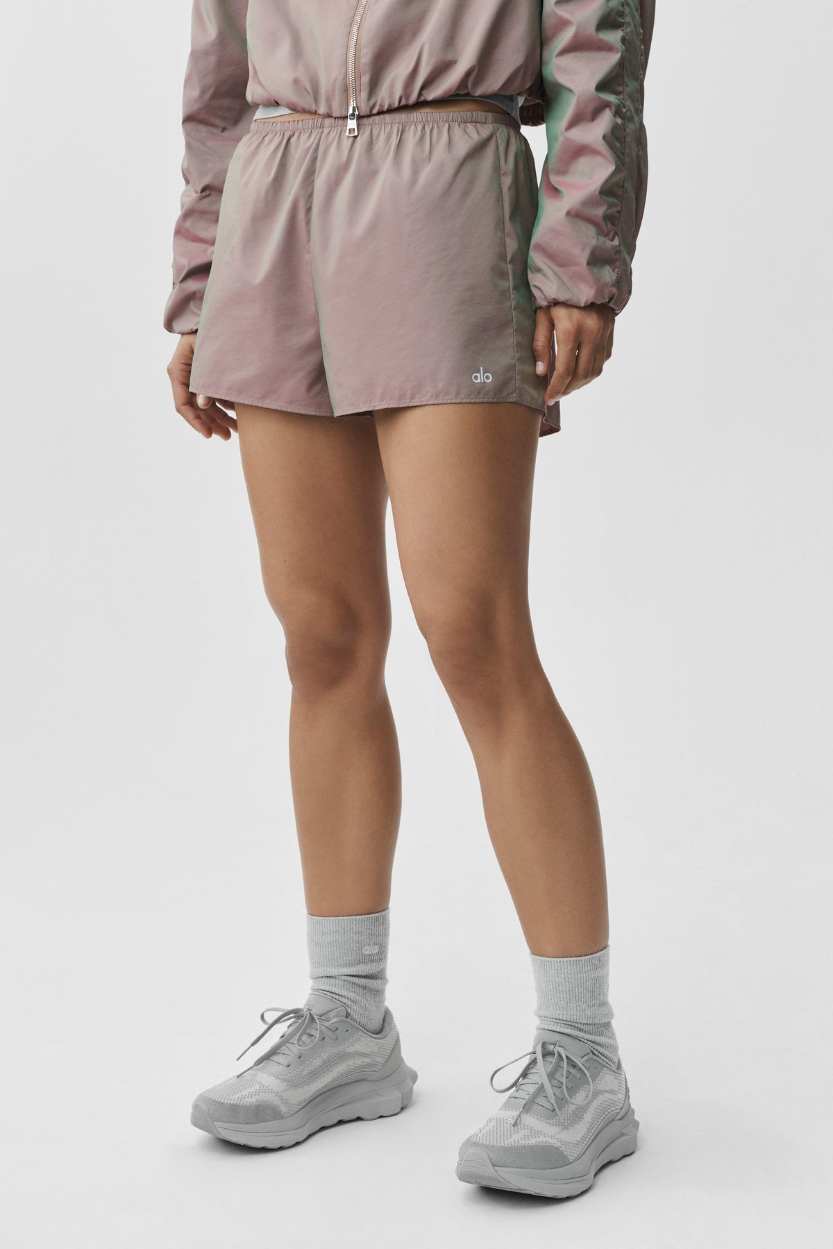 Short taille haute Prismatic - Rose clair de lune
