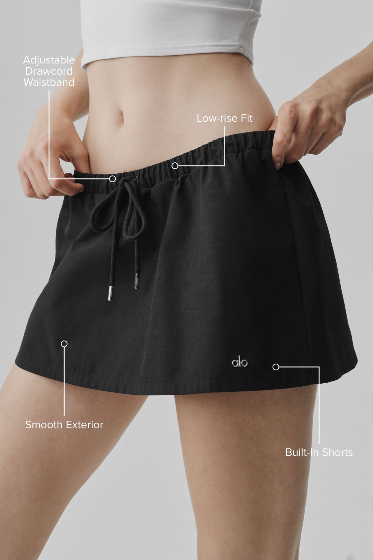Jupe taille basse Best Bet - Noir