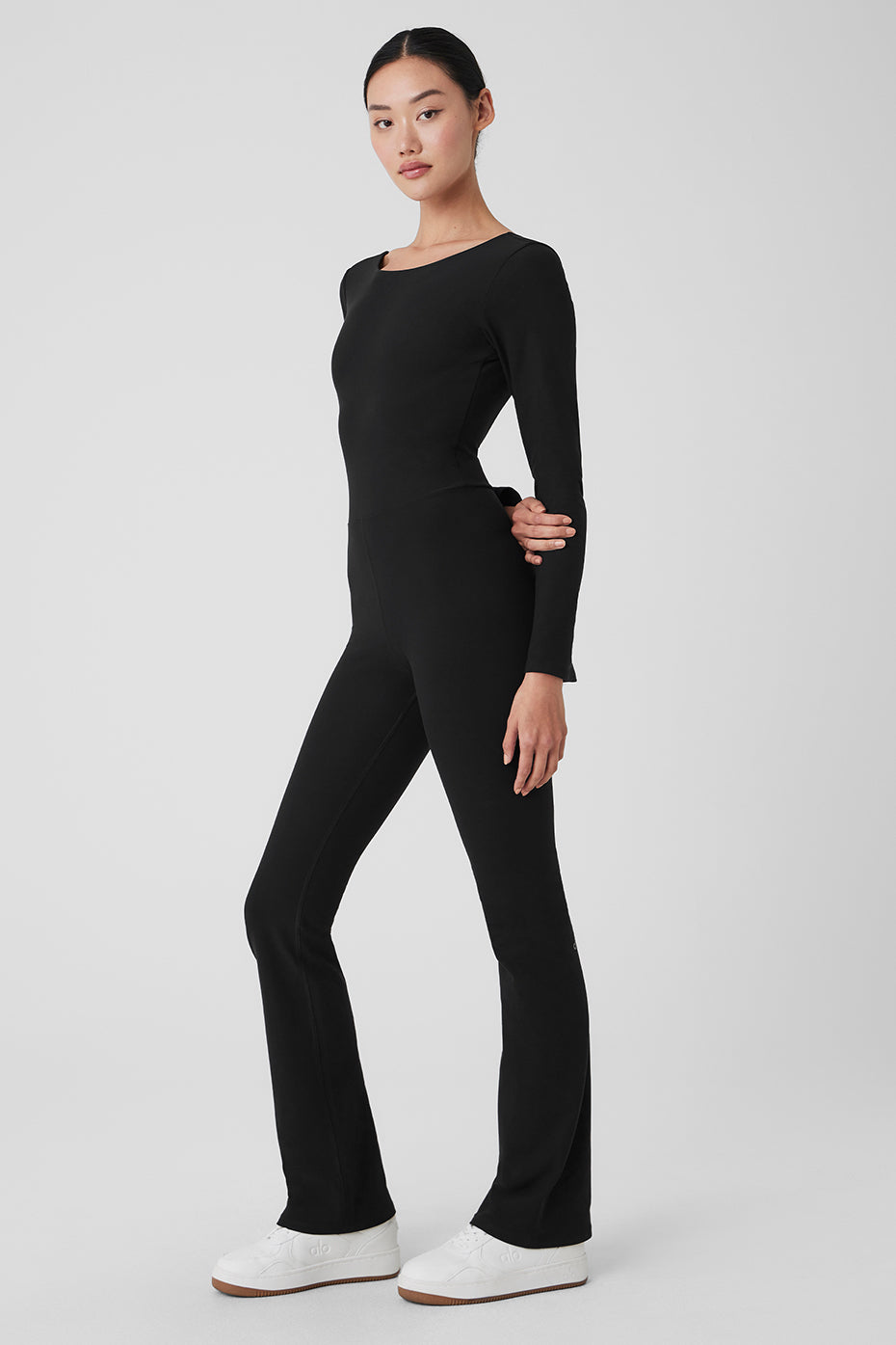 Combinaison longue Alosoft Melody à jambes évasées - Noir