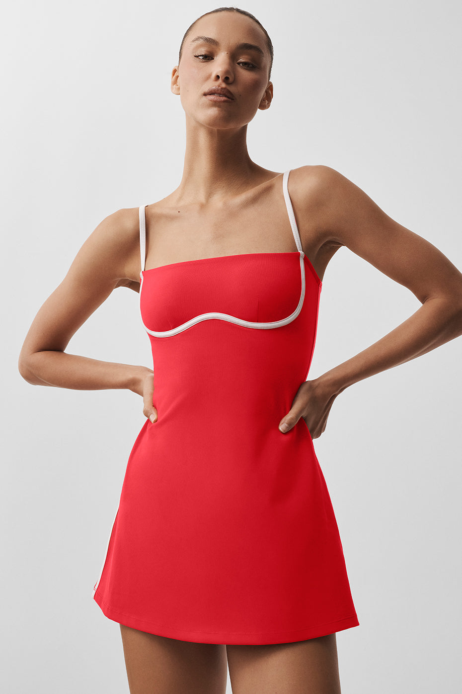 Robe Airbrush Streamlined - Rouge vif/Blanc