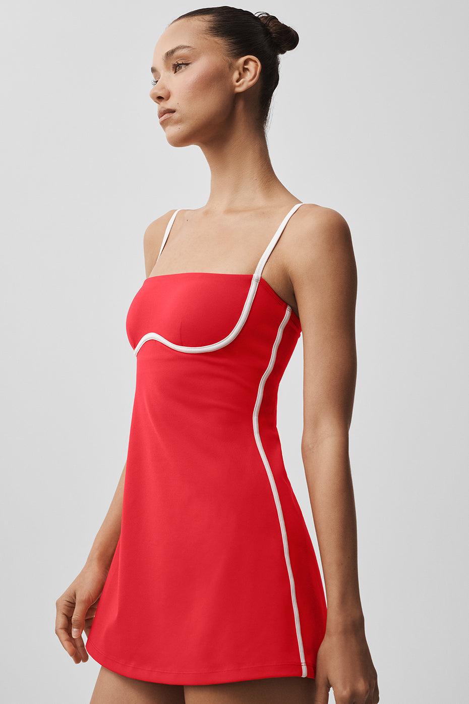 Robe Airbrush Streamlined - Rouge vif/Blanc
