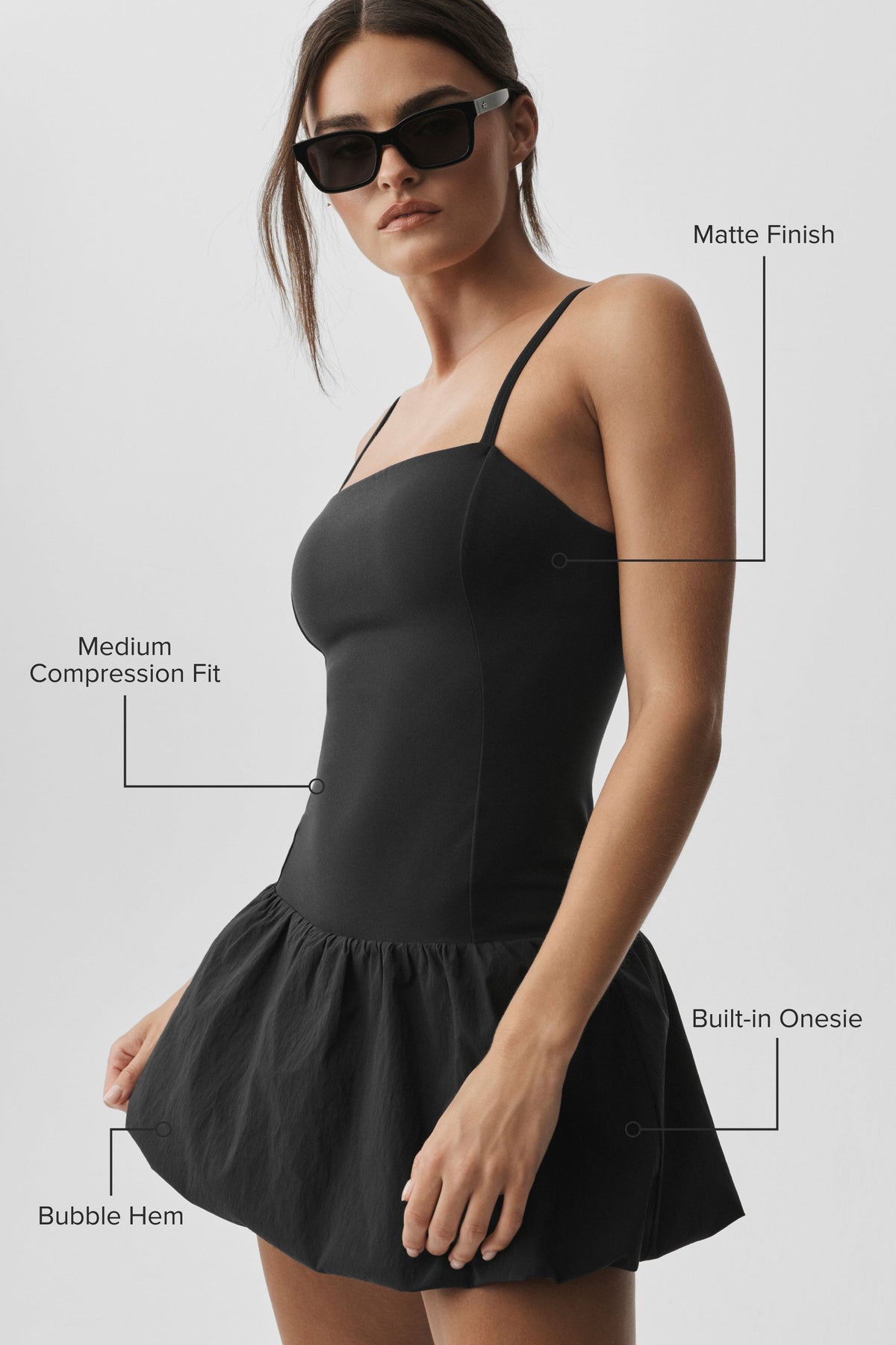 Robe de tennis Airbrush Love Match - Noir