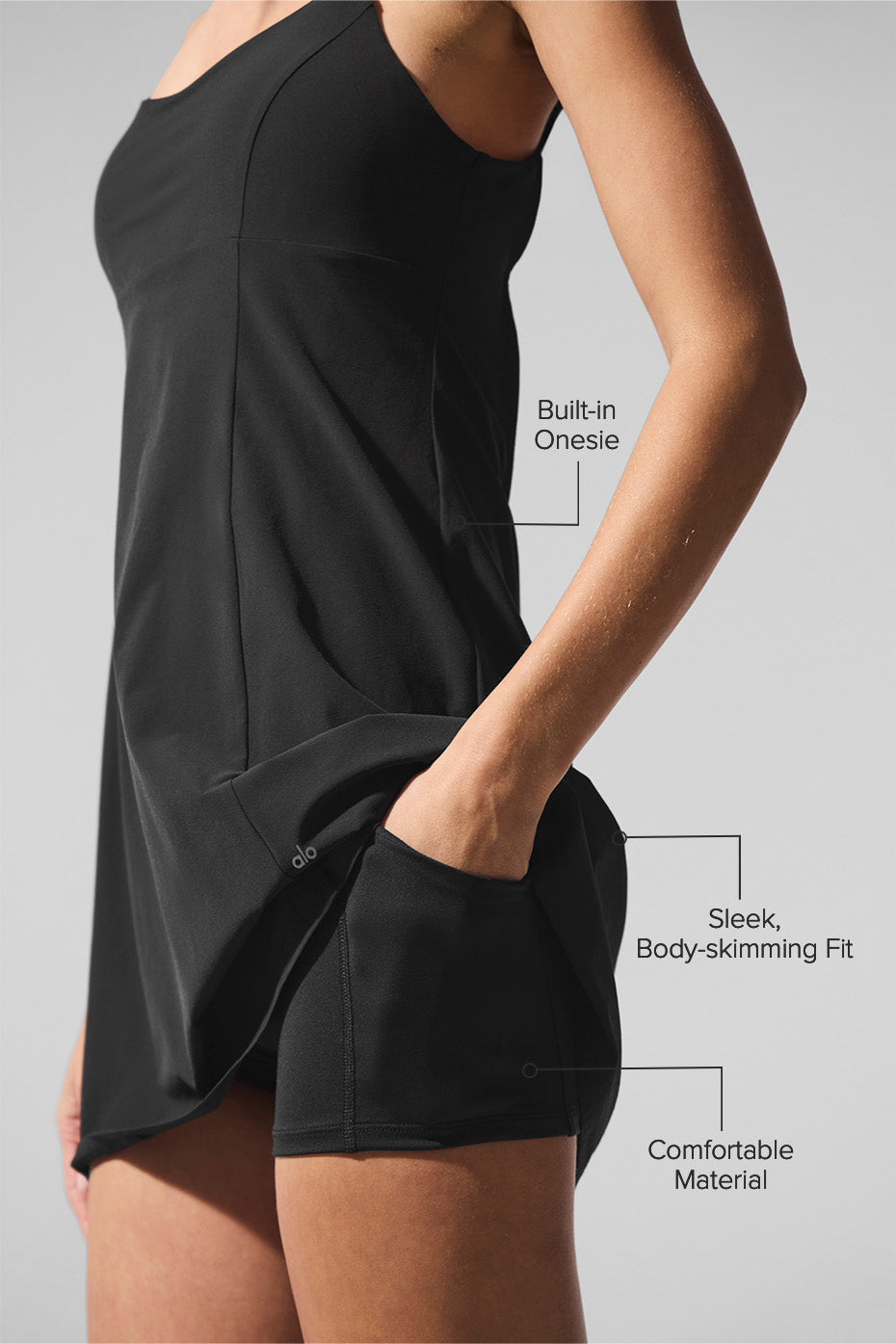 Robe de tennis Breezy - Noir