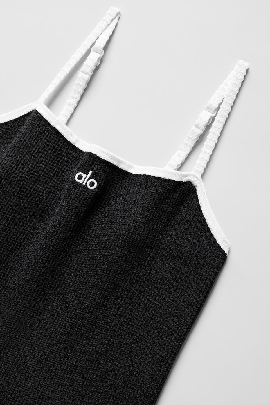 Robe Highline en maille côtelée - Noir/Blanc