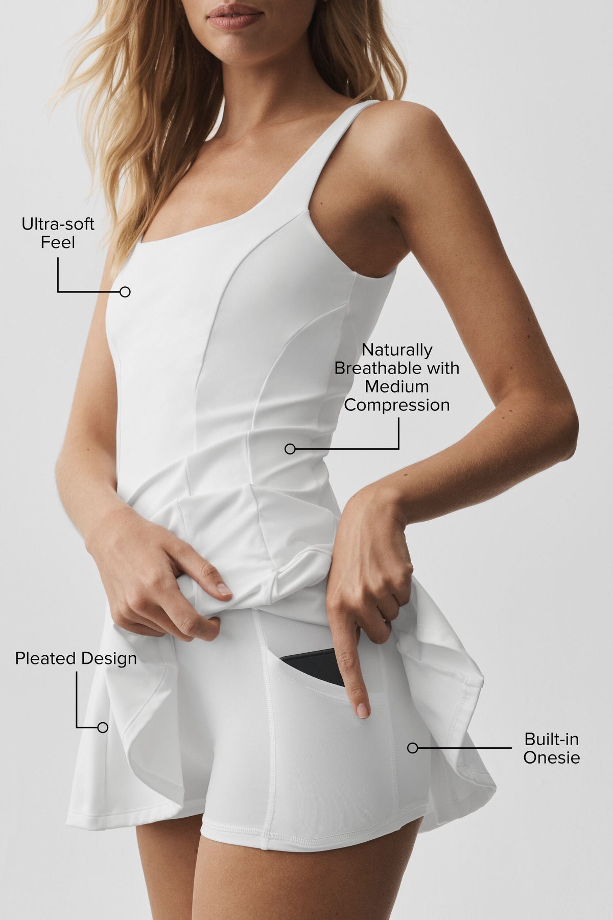 Robe de tennis ALO Softsculpt Topspin - Blanc