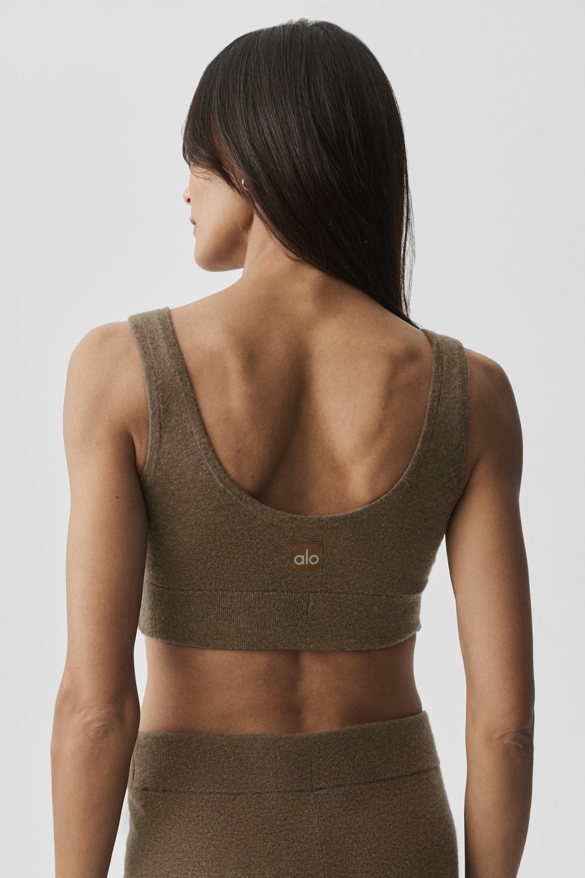 Brassière semi-transparente Eternity en cachemire - Brun Java chiné
