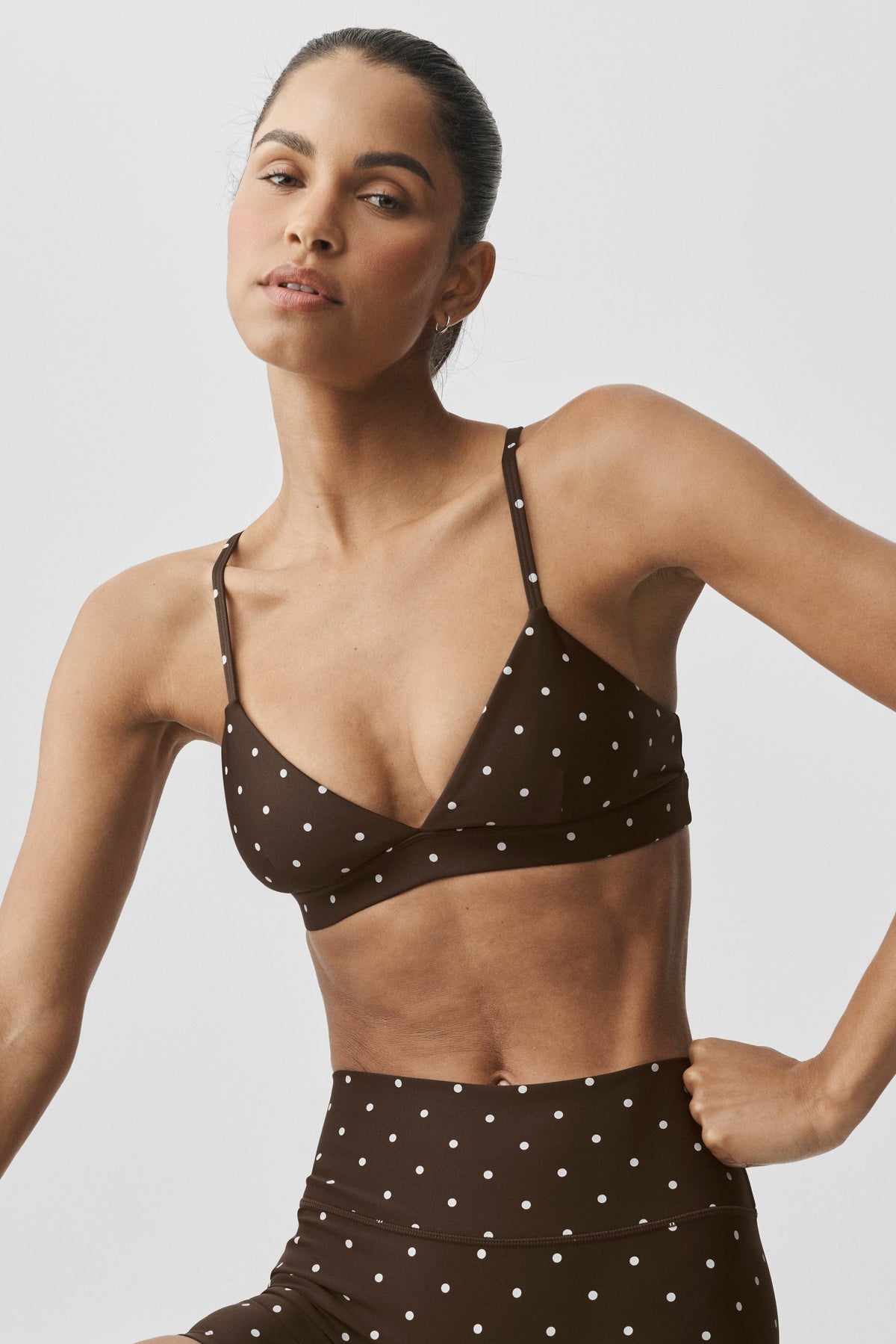 Brassière Airlift Splendor à pois - Espresso/Blanc