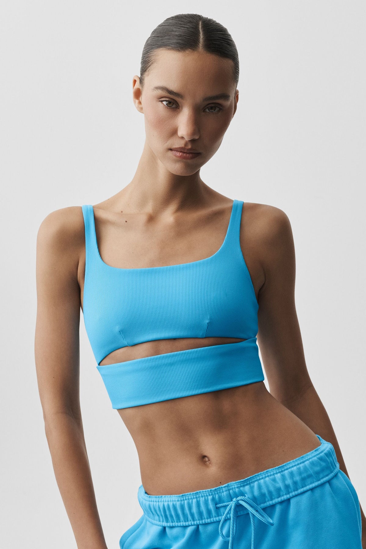 Brassière fendue - Bleu azur