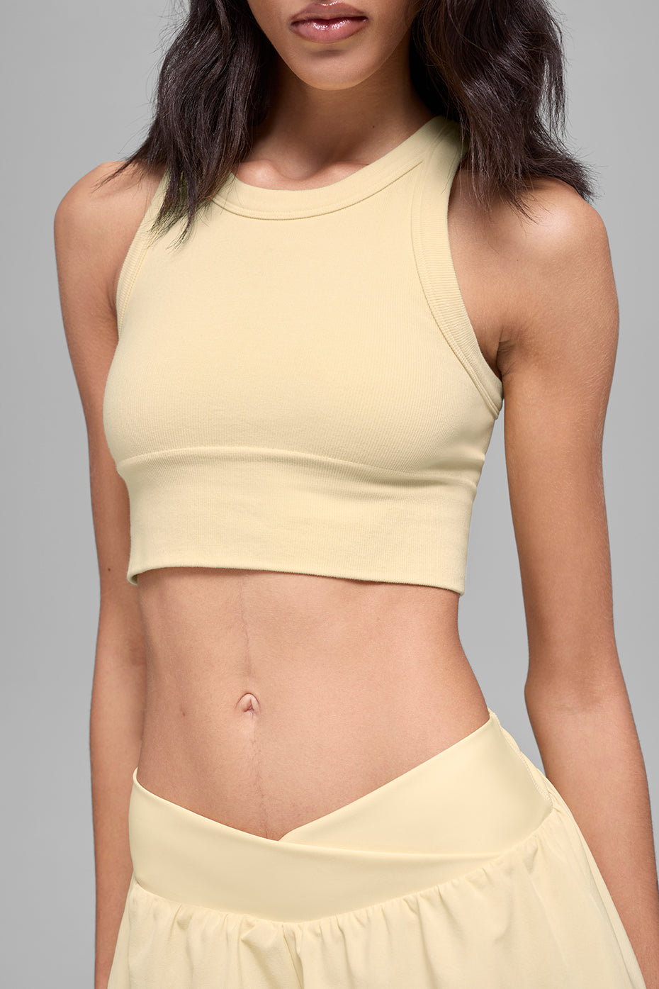 Brassière à col haut Delight sans coutures - Jaune bougie