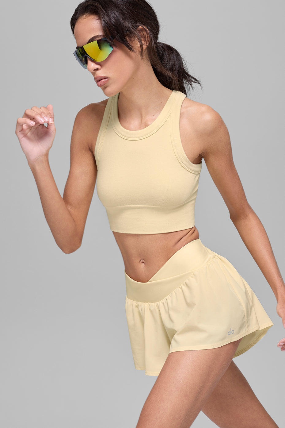 Brassière à col haut Delight sans coutures - Jaune bougie