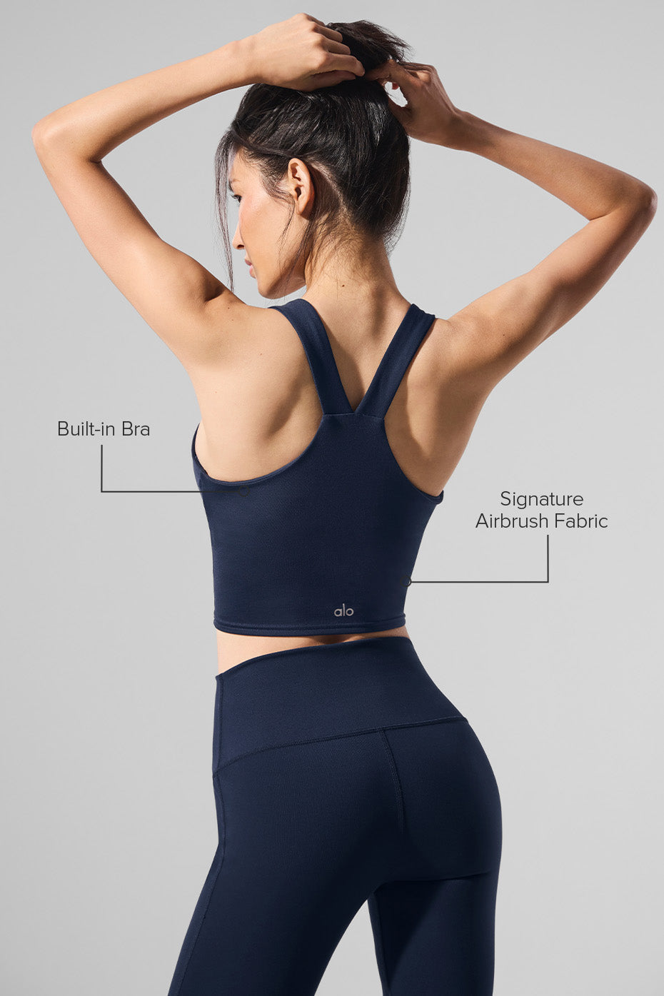 Débardeur avec brassière intégrée Airbrush Real - Bleu marine
