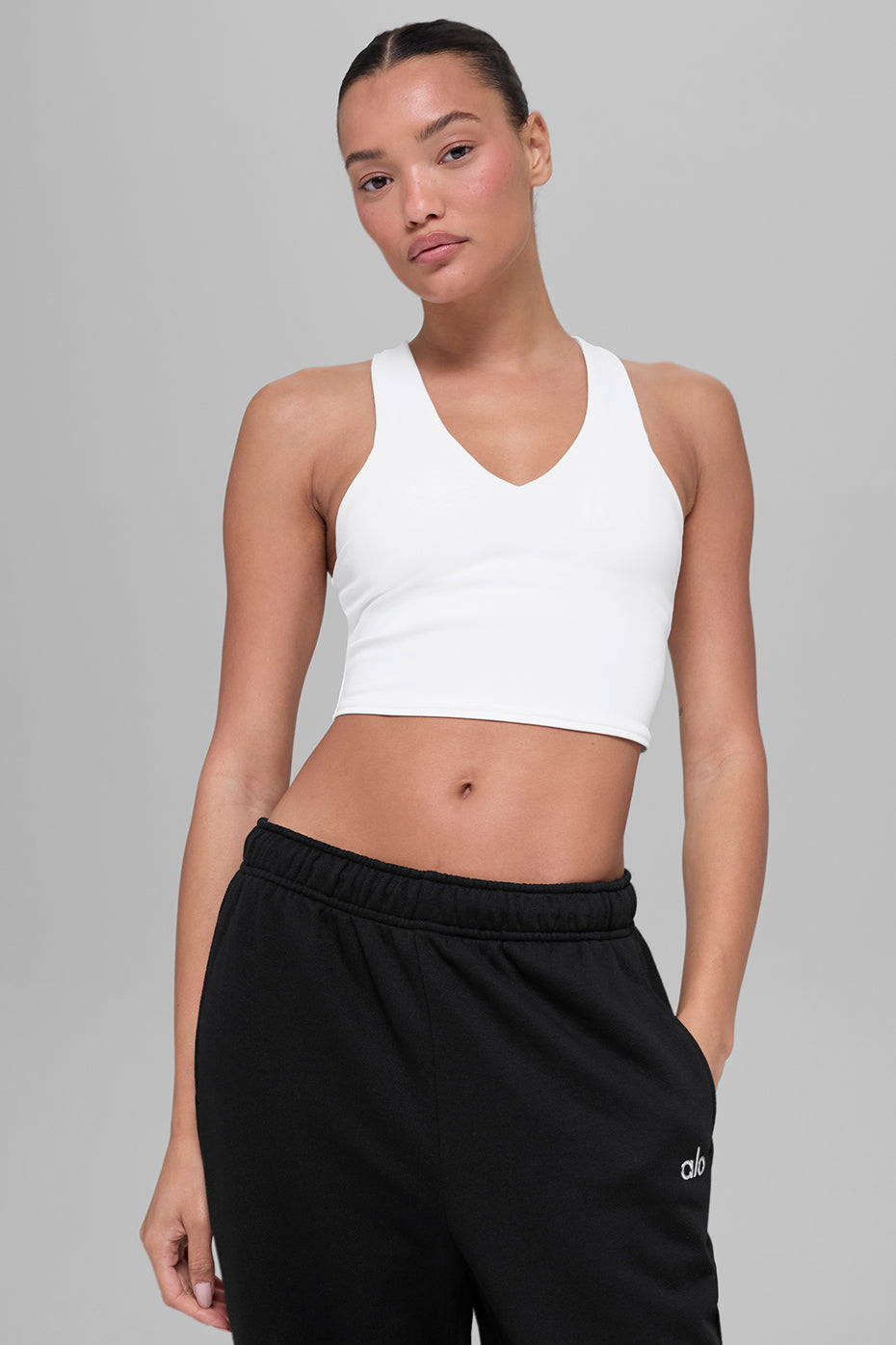 Débardeur avec brassière intégrée Airbrush Real - Blanc