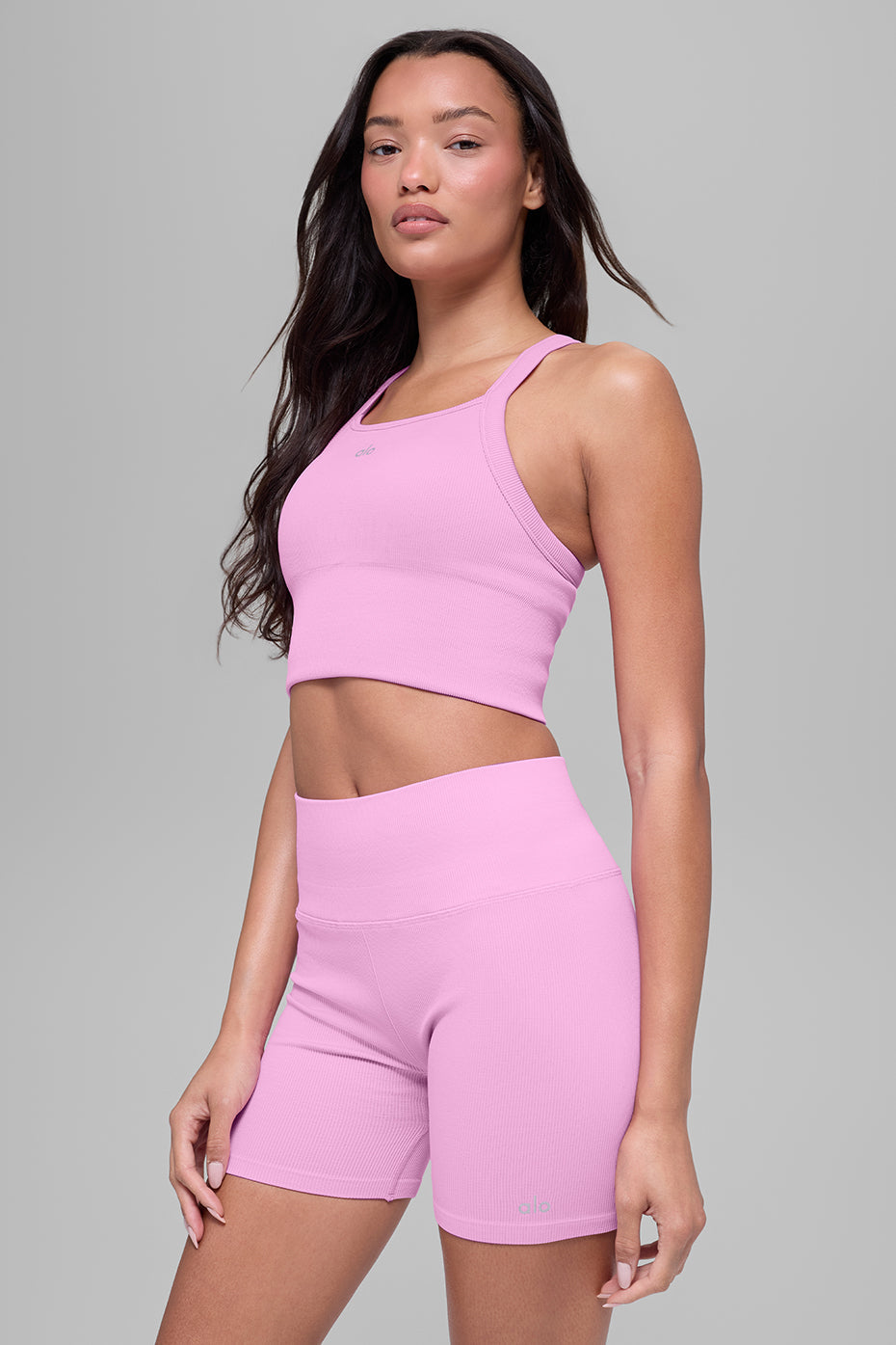 Débardeur avec brassière intégrée Favorite côtelé sans coutures - Rose cœur de bonbon