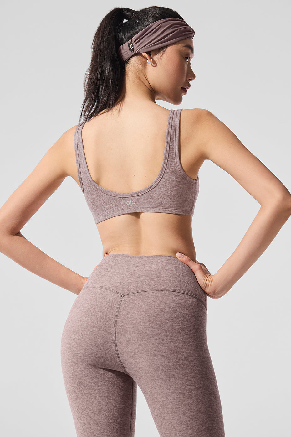 Brassière Alosoft Center Stage - Quartz rose foncé chiné