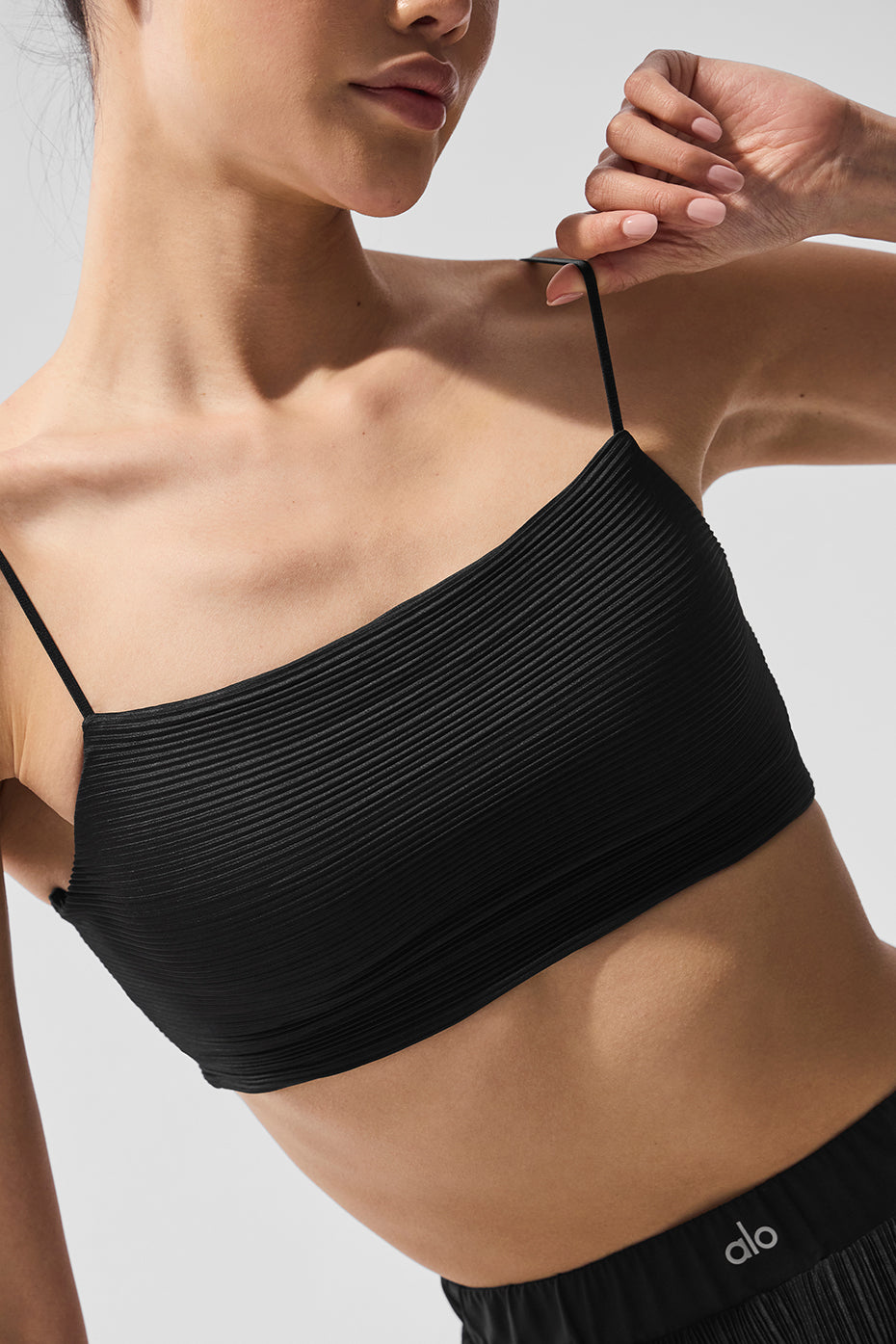 Brassière microplissée Game On - Noir