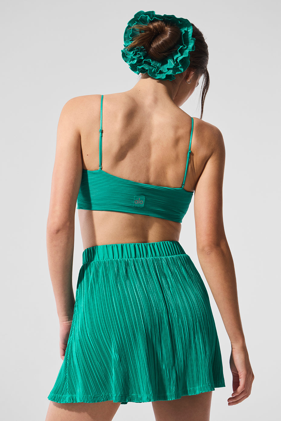 Brassière microplissée Game On - Vert épicéa