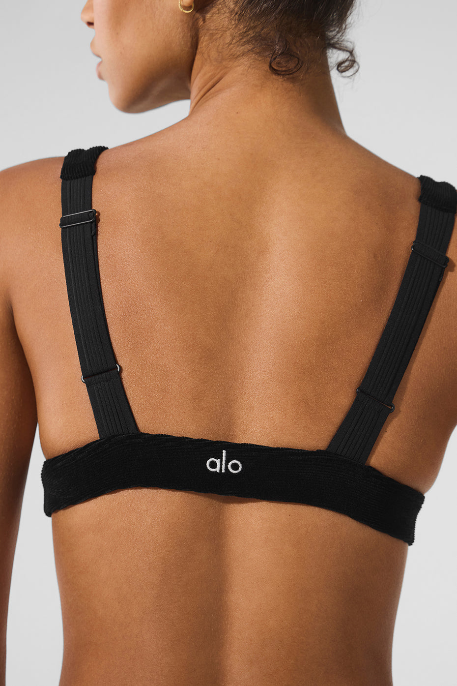 Brassière Dreamer en velours à côtes fines - Noir