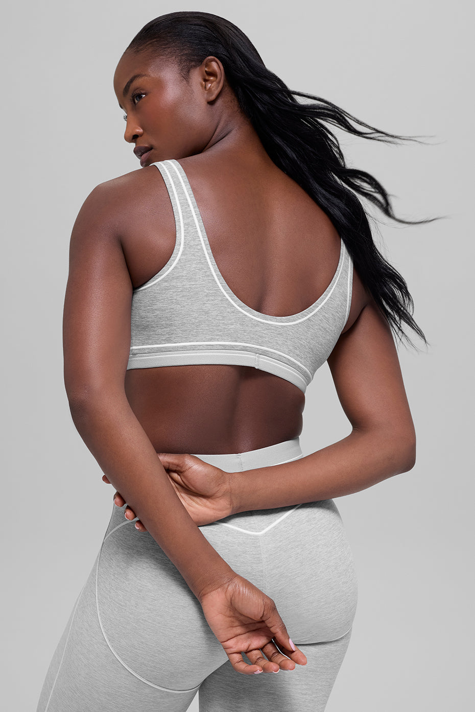 Brassière Alosoft Heart Throb - Gris chiné sport/Blanc