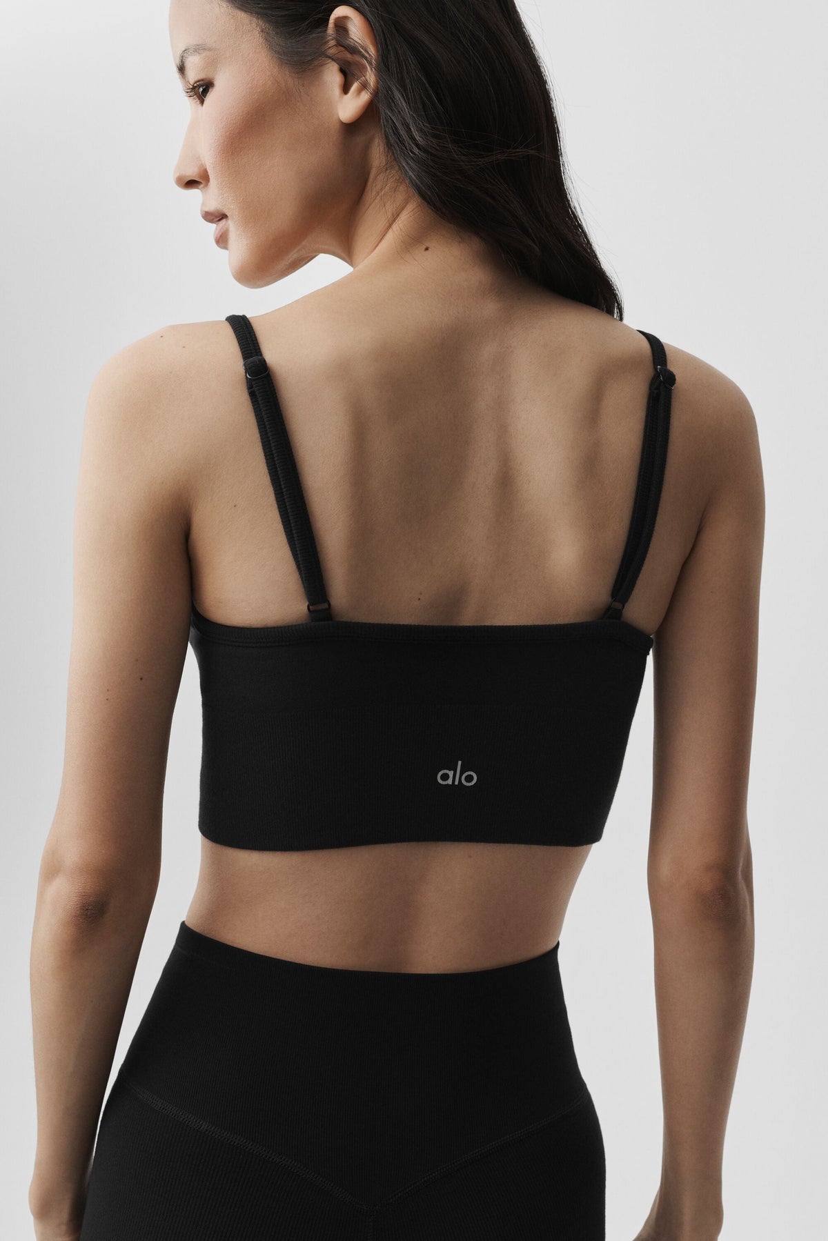 Brassière sans coutures Delight en modal côtelé - Noir