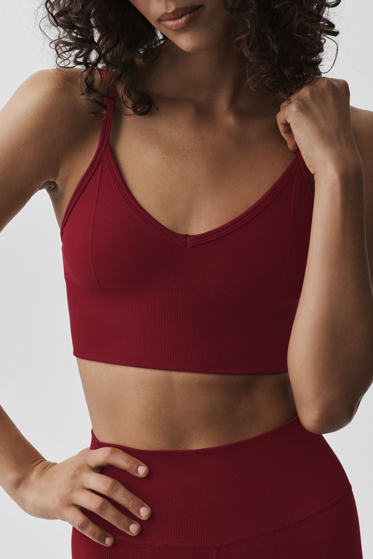 Brassière sans coutures Delight en modal côtelé - Rouge romance d’été