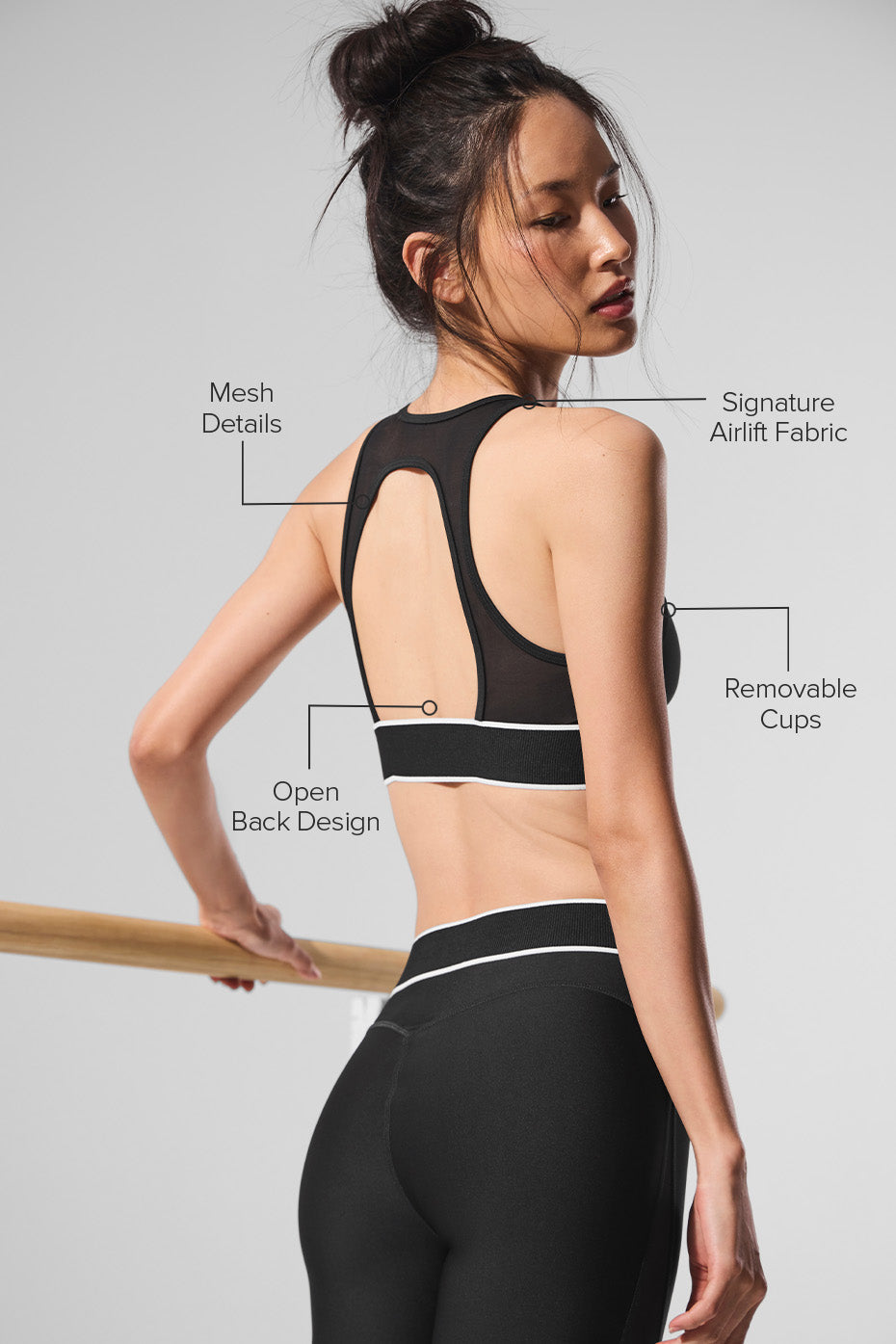 Brassière Airlift Darling en résille - Noir