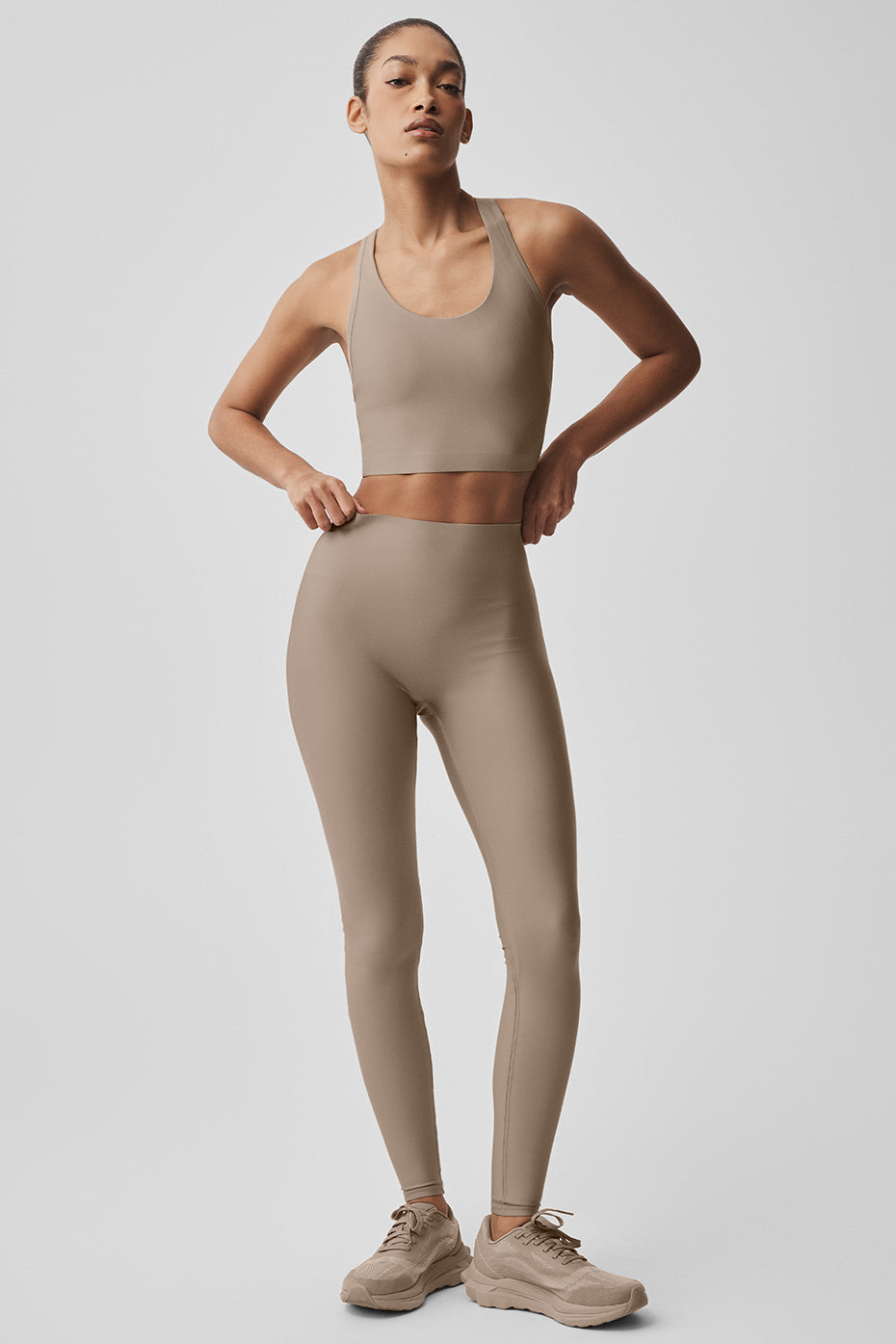 Débardeur avec brassière intégrée Airlift Super Sleek - Gravier