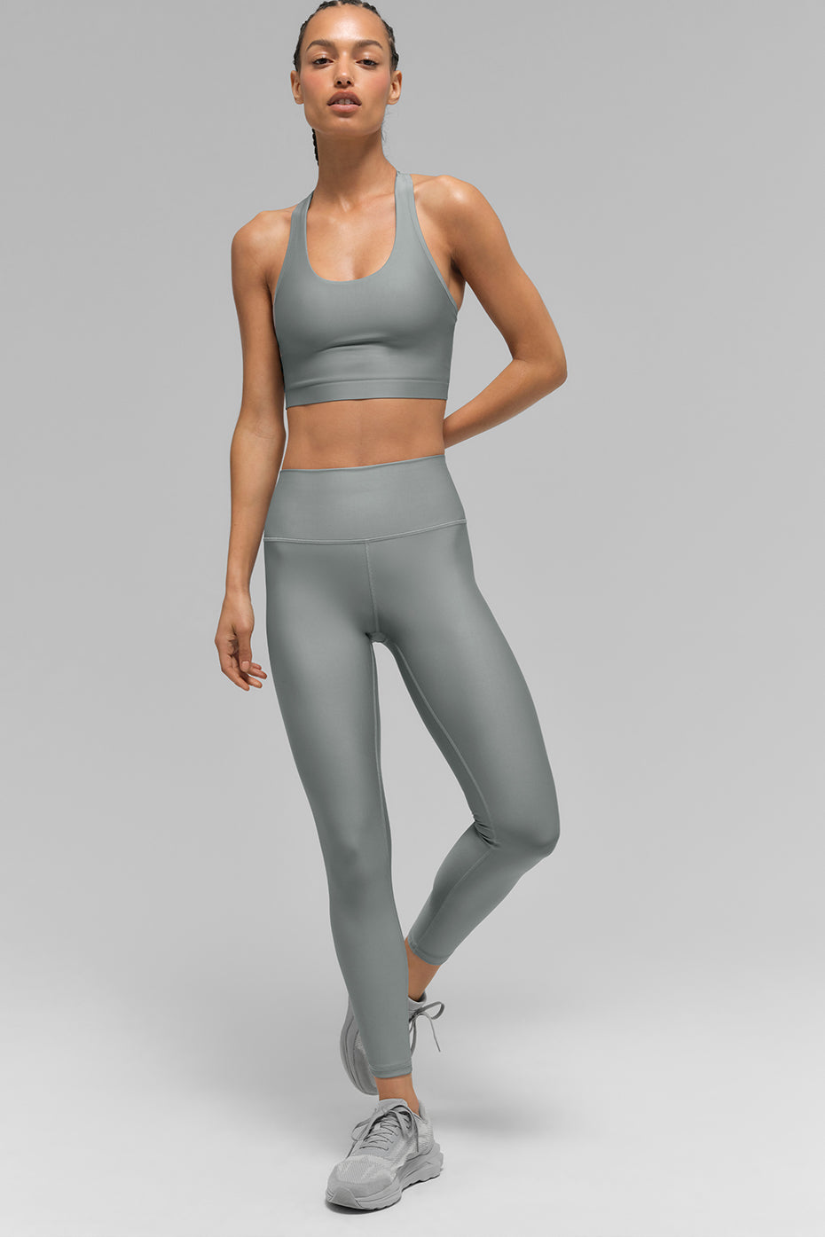 Débardeur avec brassière intégrée Airlift Super Sleek - Gris lunaire