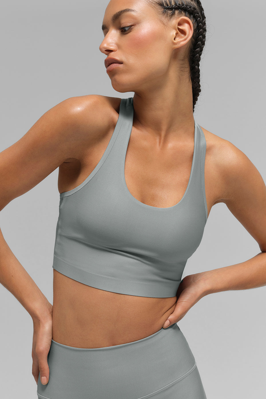 Débardeur avec brassière intégrée Airlift Super Sleek - Gris lunaire
