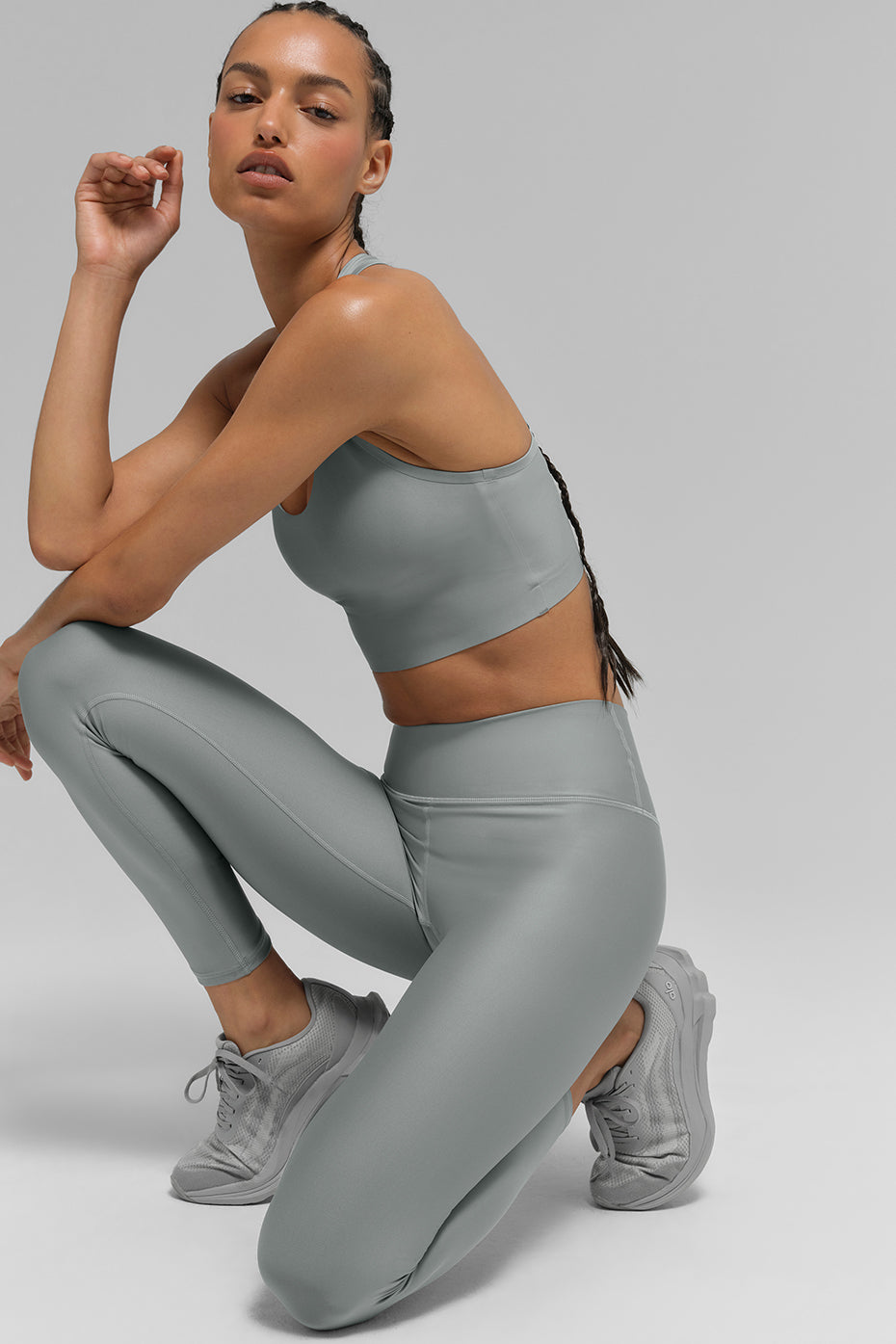 Débardeur avec brassière intégrée Airlift Super Sleek - Gris lunaire