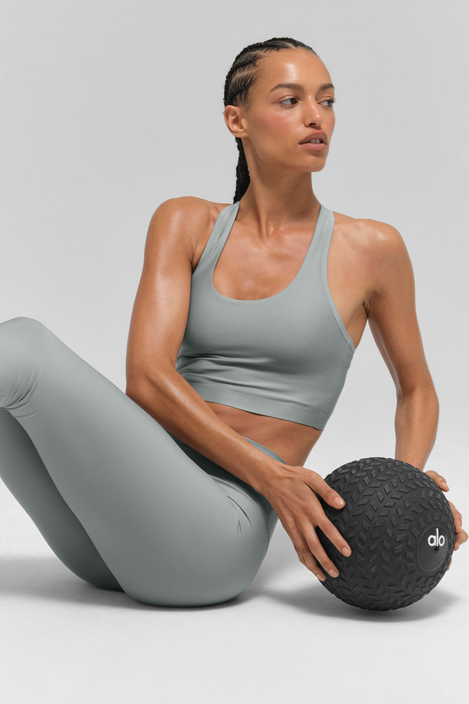Débardeur avec brassière intégrée Airlift Super Sleek - Gris lunaire