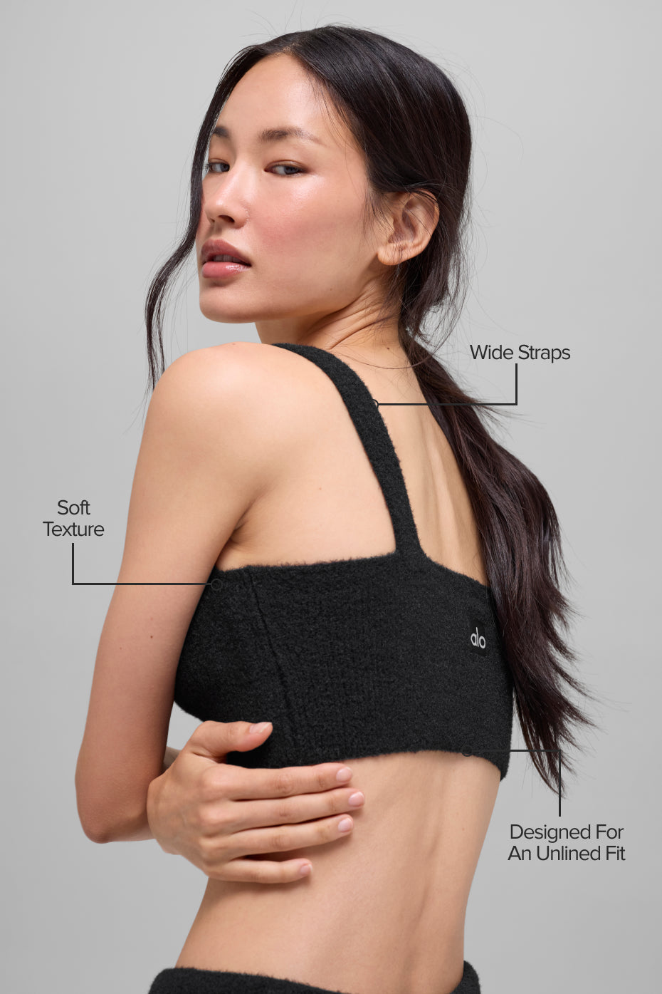 Brassière Snuggle Up en maille - Noir