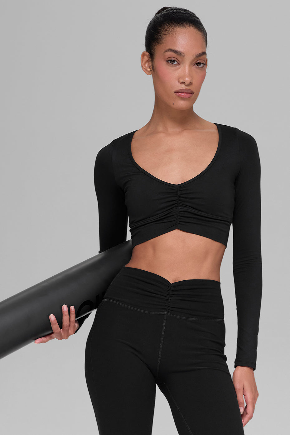 Brassière à manches longues Alosoft Intuition - Noir
