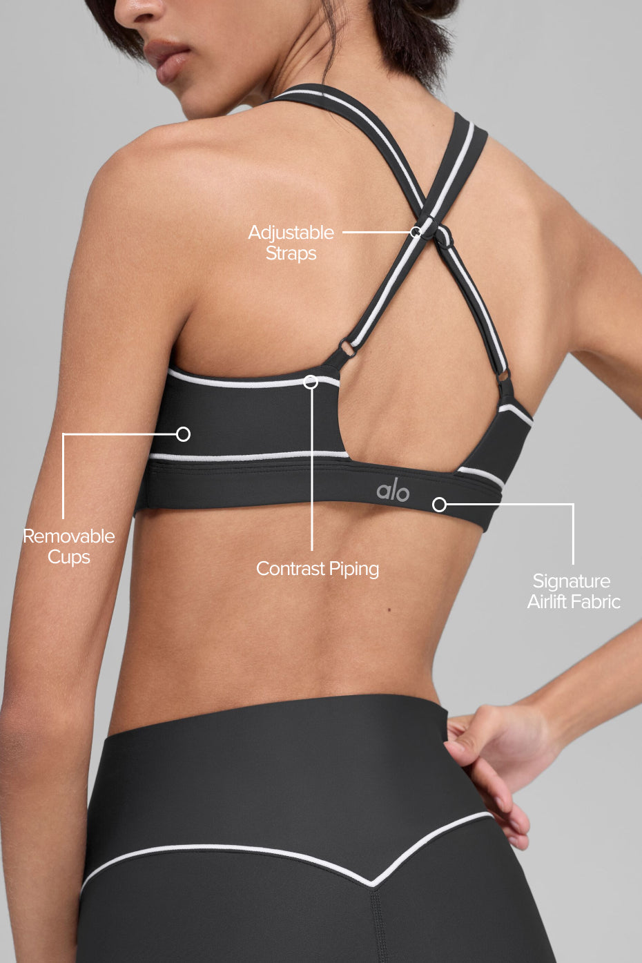 Brassière Airlift Haven - Anthracite/Blanc