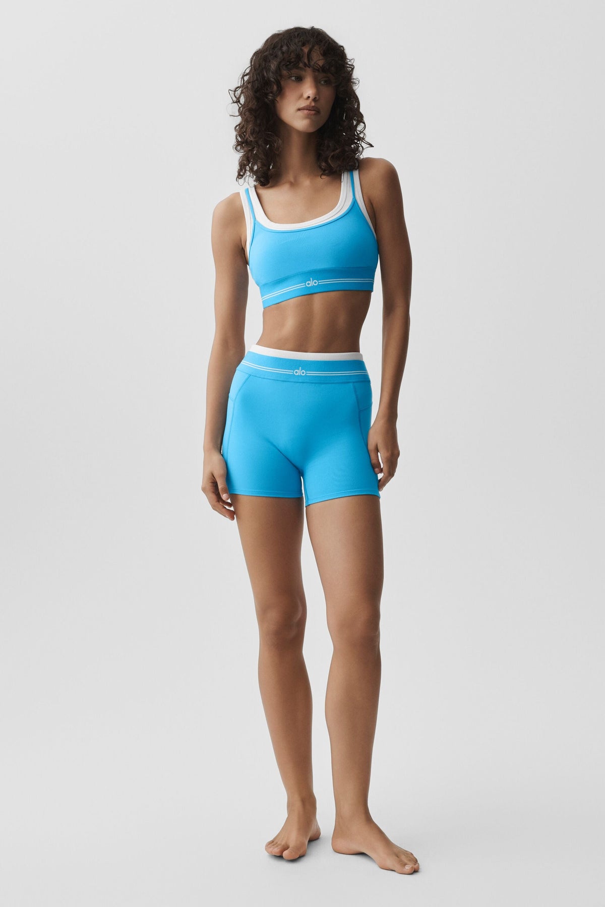 Brassière Airbrush Better Together - Bleu azur/Blanc