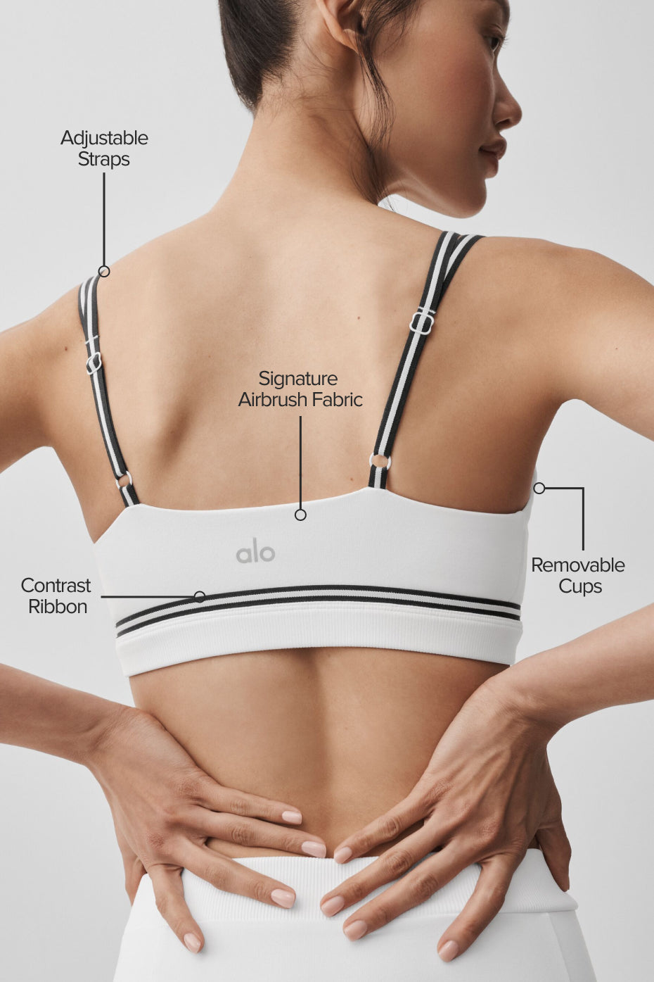 Brassière Airbrush Fast Track - Blanc/Noir