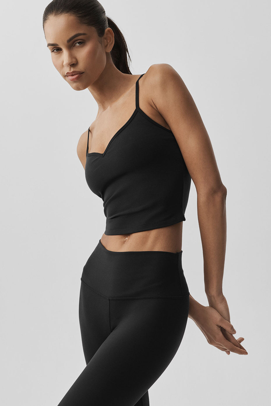 Débardeur avec brassière intégrée Airbrush Refined - Noir